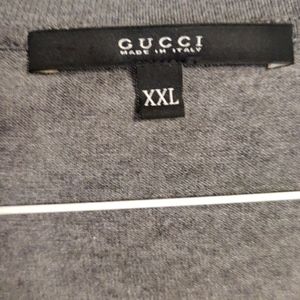 Gucci XXL fits like a XL. Grey with red stripe
